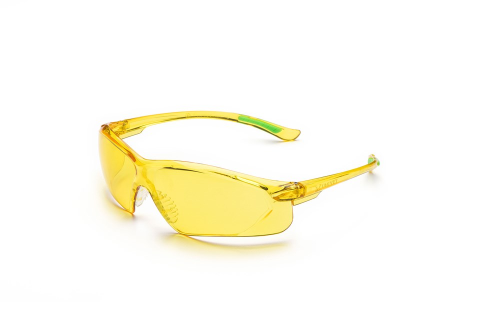 Univet 516 veiligheidsbril met gele lens