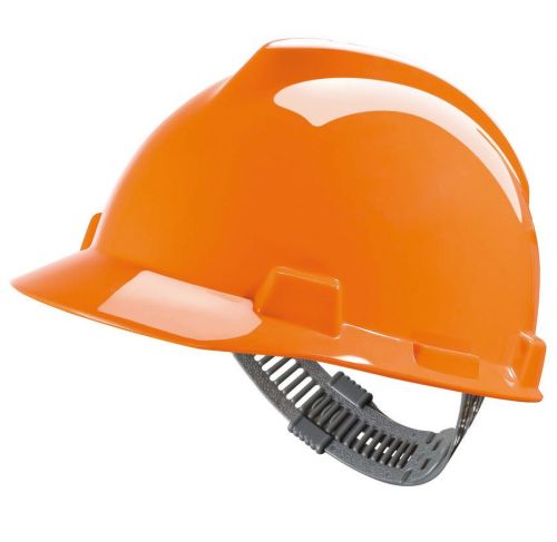 MSA V-Gard oranje veiligheidshelm met schuifinstelling
