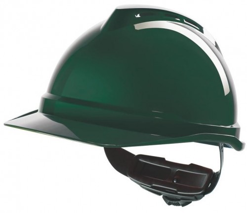 MSA V-Gard 500 geventileerde veiligheidshelm met draaiknop groen