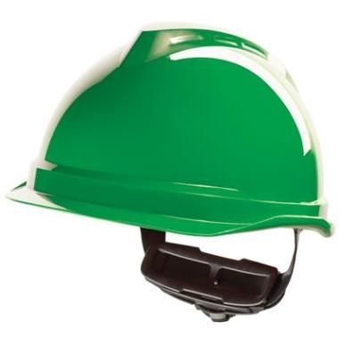 MSA V-Gard 520 groene veiligheidshelm met draaiknop