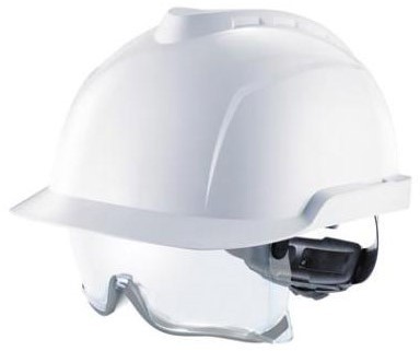 MSA V-Gard 930 ongeventileerde witte veiligheidshelm