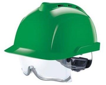 MSA V-Gard 930 geventileerde groene veiligheidshelm