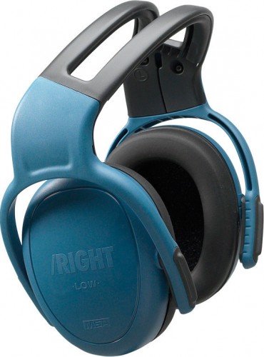 MSA left/RIGHT Low blauwe gehoorkap met hoofdband