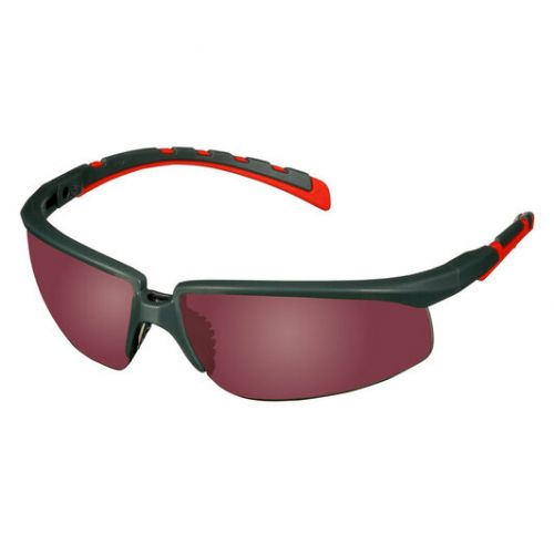 3M Solus 2000 veiligheidsbril met grijs/rood montuur en rode spiegel lens