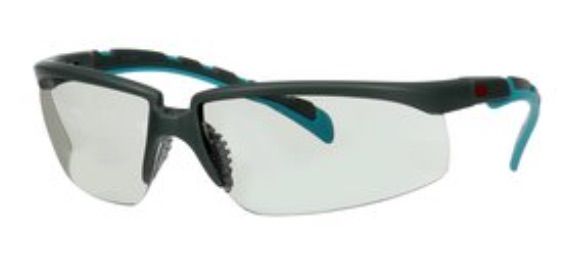 3M Solus 2000 veiligheidsbril met grijs/blauwgroen montuur en I/O grijze lens