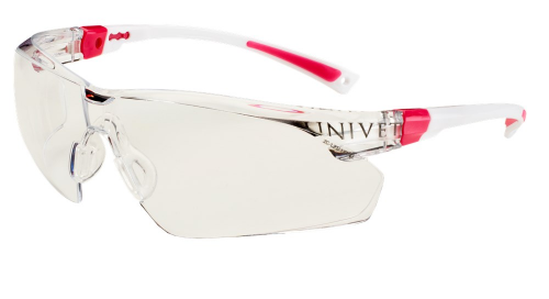Univet 506U veiligheidsbril heldere lens roze