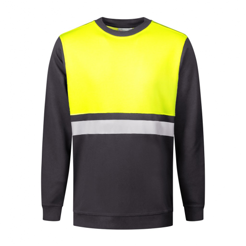 Santino Helsinki fluo geel antraciet werksweater