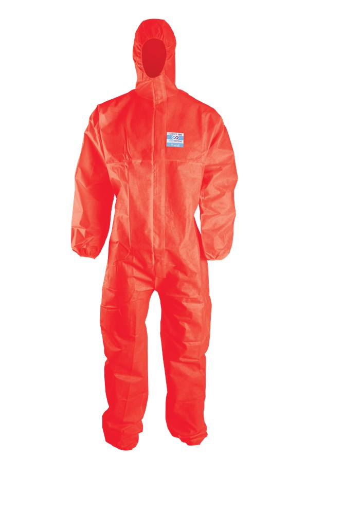 Chemdefend 100 rode werkoverall, model 001
