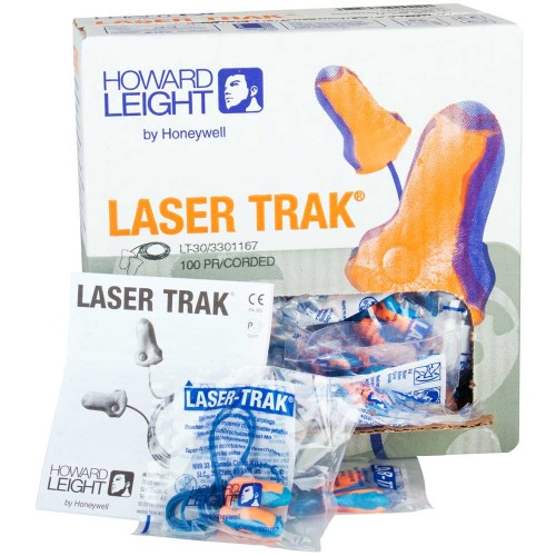 Howard Leight Laser Trak oordoppen met koord dispenser